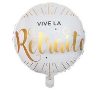 SANTEX 6239-1, Sachet de 1 Ballon Alu 35 cm Vive la Retraite