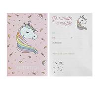 SANTEX 6726-5, Sachet de 6 Cartes d'invitation Licorne