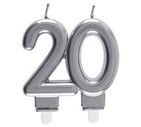 SANTEX 6931-20, Bougie des Âges 20 ans, Argent