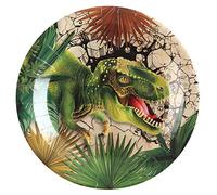 SANTEX 7285-99, Lot de 10 Assiettes Dinosaure T-Rex Carton 22,5cm