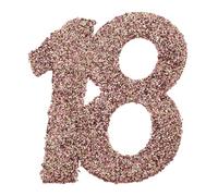 SANTEX 7306-18, Sachet de 6 confettis pailletés Anniversaire 6x5cm, Rose Gold 18 Ans