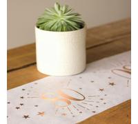 SANTEX 7344-80-30, Chemin de Table Âge étincelant métal Blanc/Rose Gold, 80 Ans