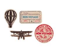SANTEX 7382-99, Sachet de 20 confettis Bon Voyage en Bois