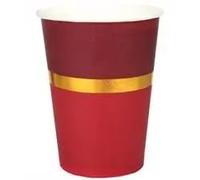 SANTEX 7461-7, Sachet de 10 Gobelets Noël Chic, Rouge