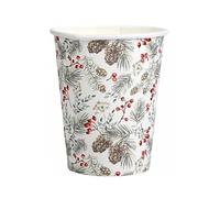 SANTEX 8232-7, Lot de 10 Gobelets Poinsettia Noël 25 lanc/Rouge
