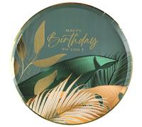 10 assiettes anniversaire jungle 22.5cm vert - générique 000853200000010 Vert G