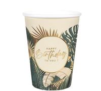 SANTEX 8533-10, Lot de 10 Gobelets Anniversaire Birthday Jungle
