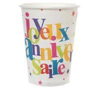 SANTEX Gobelet Joyeux Anniversaire festif multicolore