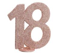 Santex mariage Chiffre Anniversaire Vertical déco, 18 Ans Rose Gold