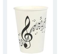 Santex mariage Lot de 10 Gobelets Musique E Sol, Blanc 27cl