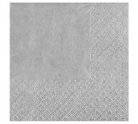 Santex mariage Lot de 25 Petites Serviettes Cocktail 20x21cm, Argent