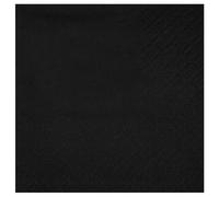 Santex mariage Lot de 25 Petites Serviettes Cocktail 20x21cm, Noir