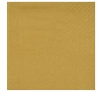 Santex mariage Lot de 25 Petites Serviettes Cocktail 20x21cm, Or