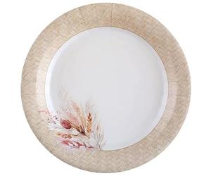 Santex mariage Paquet de 10 Assiettes Romance Champêtre 22,5 cm