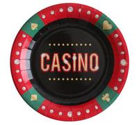 Santex mariage Sachet de 10 Assiettes Casino 22,5cm