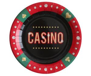 Santex mariage Sachet de 10 Assiettes Casino 22,5cm