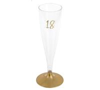 Santex mariage Sachet de 6 Flûtes Pied Or âge 18 Ans