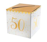 Santex mariage Tirelire métallique Golden Moderne 50 Ans pour Adults, 50 ans et plus