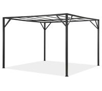 Santorini 3 x 4 m cadre de pergola de terrasse en métal anthracite Garden Point