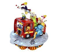 Santoro - Carte de vœux en 3D - Camion de pompier avec animaux - PS066