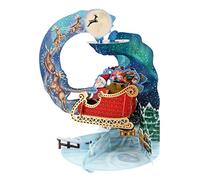 SANTORO Pendule, Carte De Vœux Pop-Up 3D - Traîneau Du Père Noël - Pour Enfants, Pour Lui, Pour Elle, Père Noël, Traîneau, Le Petit Renne Au Nez Rouge, Cadeaux