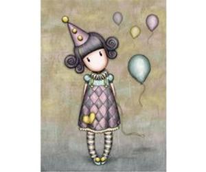 SANTORO Pierrot Doll Carte postale avec enveloppe G