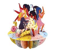 Santoro Pirouette Carte de vœux pop-up 3D - Girls Just Wanna Have Fun - pour elle, petite amie, anniversaire, célébration
