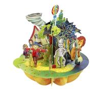 SANTORO- Pirouette, Carte de vœux pop-up 3D - Magicien d'OZ | WICKED Cadeaux d'anniversaire pour elle, lui, fille, fils|jaune|beige|marron