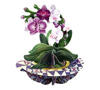 SANTORO Pirouette Carte de vœux pop-up 3D - Orchidée - Cadeau d'anniversaire pour elle, maman, fille, épouse, petite amie | Carte de remerciement | Carte fleur pour la fête des mères