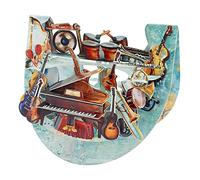 SANTORO Popnrock, Carte De Vœux Pop-Up 3D - Musique - Pour Lui, Pour Elle, Pour Musicien, Anniversaire