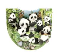 SANTORO Popnrock, Carte De Vœux Pop-Up 3D - Pandas - Pour Elle, Lui, Enfants, Filles | Carte D'Anniversaire Panda | Fait Main