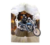 SANTORO Swing Card, Carte De Voeux Pop Up 3D - Moto - Pour Lui, Pour Papa, Fête Des Pères, Anniversaire