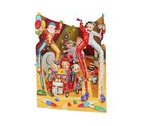 SANTORO Swing Card, Carte De Vœux Pop-Up 3D - Big Top Clowns - Pour Enfants, Anniversaire
