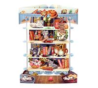 SANTORO Swing Card, Carte De Vœux Pop-Up 3D - Chats Dans La Bibliothèque - Pour Elle, Pour Maman, Amoureux Des Livres Et Des Chats, Anniversaire, Fête Des Mères