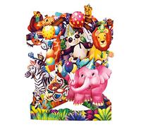 SANTORO Swing Card, Carte De Vœux Pop-Up 3D - Fête Des Animaux - Pour Fille, Pour Garçon, Pour Enfants, Anniversaire