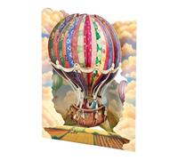 SANTORO Swing Card, Carte De Vœux Pop-Up 3D - Montgolfière - Pour Elle, Pour Lui, Anniversaire