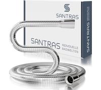 SANTRAS® Flexible de douche en plastique 1/2" en chrome - 3m Flexible de douche