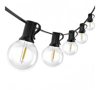 Sanweyter Guirlande Lumineuse Exterieure LED, 15M Guirlande Guinguette Exterieur G40 LED Ampoules IP44 Imperméable,Chaîne Lumiere Exterieur pour terrasse, mariage, Noël