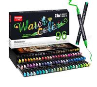 Sanyetral 96 Couleurs Feutres Coloriage Adulte à double pointe | Aquamarker Feutre Stylos-Feutre Aquarelle pour Dessin, Mandalas, Calligraphie