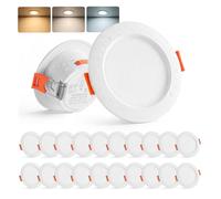 Sanyoung Spot Salle de Bain, 4W Spot LED Encastrable 55mm, Lot de 20 | Blanc Chaud Blanc Neutre Blanc Froid Spots de Plafond, Trou 55-68mm, IP44 Étanche, 360LM Spot LED Extra Plat pour Cuisine