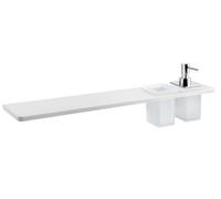 Sapho Abeline - Étagère avec distributeur et verre, 60 cm, blanc mat/chrome AE602-0101-02