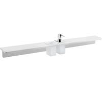 Sapho Abeline - Étagère avec distributeur et verre, 100 cm, blanc mat/chrome AE102-0101-02