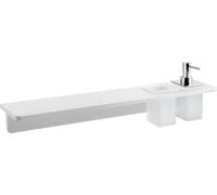 Sapho Abeline - Étagère avec distributeur et verre, 60 cm, blanc mat/chrome AE602-0101-02