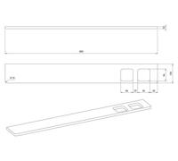 Sapho ABELINE Tablette Rockstone 800 mm, 2 trous, blanc mat