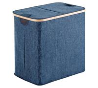 Sapho Accessoires de salle de bains Gedy - Panier à linge, 51x34x53 cm, bleu/bambou 133805
