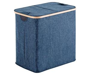 Sapho Accessoires de salle de bains Gedy - Panier à linge, 51x34x53 cm, bleu/bambou 133805