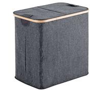 Sapho Accessoires de salle de bains Gedy - Panier à linge, 51x34x53 cm, gris/bambou 133808