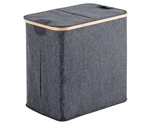 Sapho Accessoires de salle de bains Gedy - Panier à linge, 51x34x53 cm, gris/bambou 133808