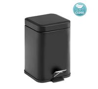 Sapho Accessoires de salle de bains Gedy - Poubelle 3 l, Soft Close, noir mat 220914