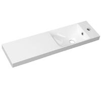 Sapho Agos - Meuble lavabo 800x220 mm, avec trop-plein, ouverture pour mélangeur L/P, blanc AS080